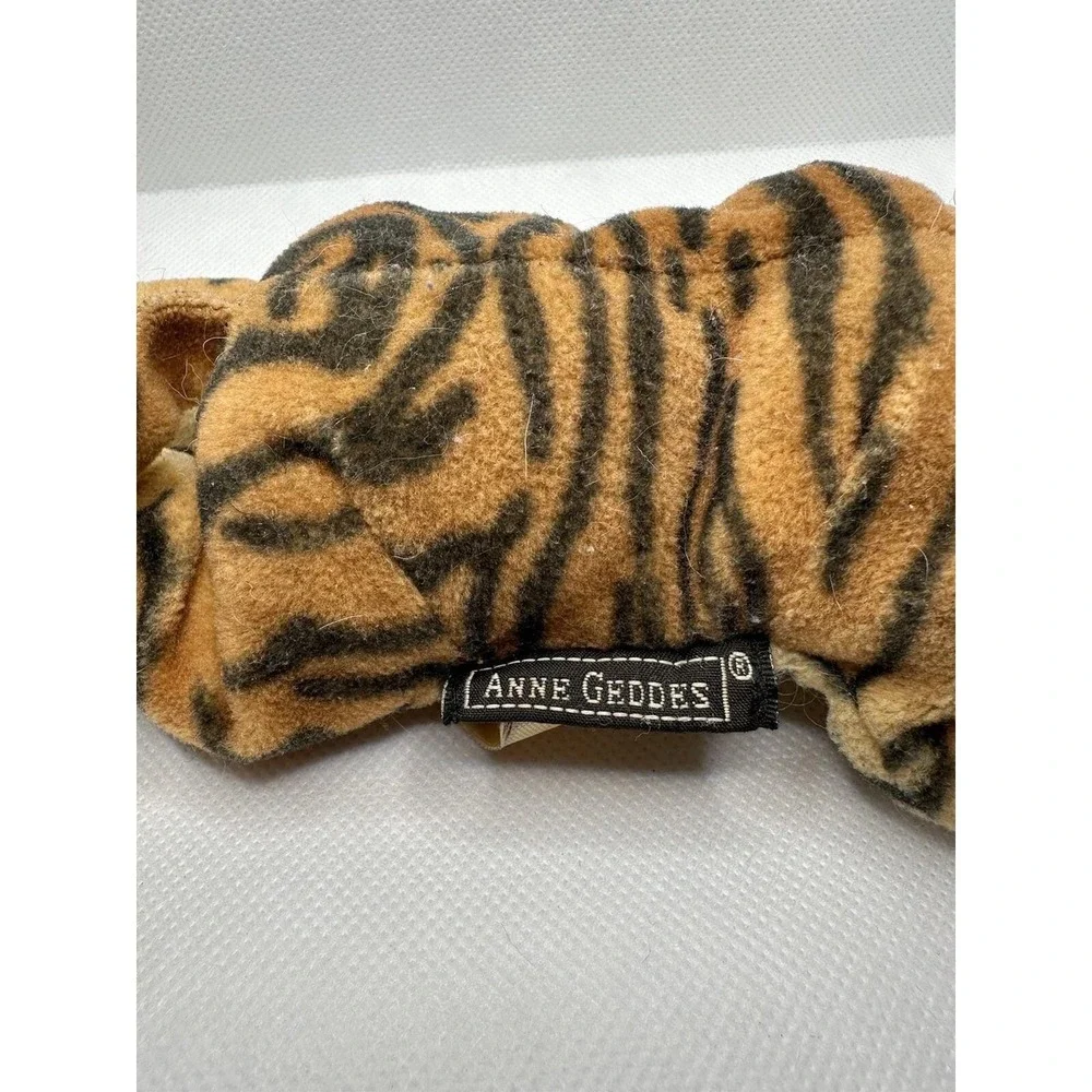 Anne Geddes Tiger Baby Dark Skinned Beanie Plush Stuffed Animal Vtg Doll 9